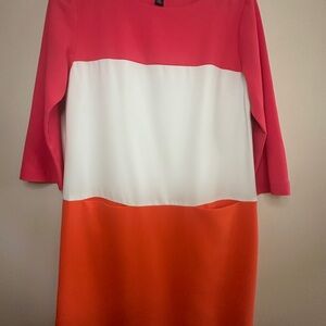 Tommy Hilfiger Colorblock Pink and Orange Dress with pockets